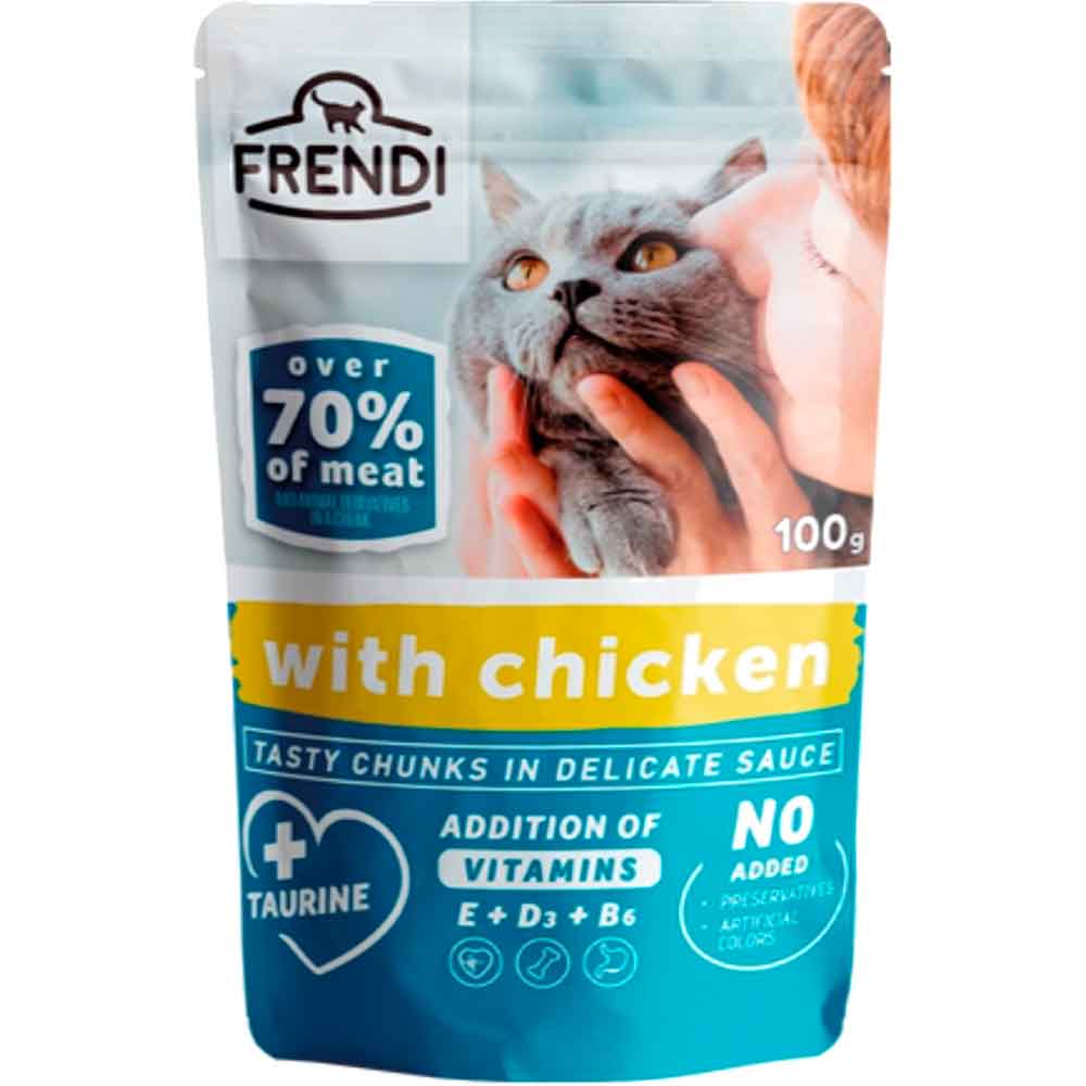 Frendi Kedi Konservesi Tavuklu Soslu 100 Gr